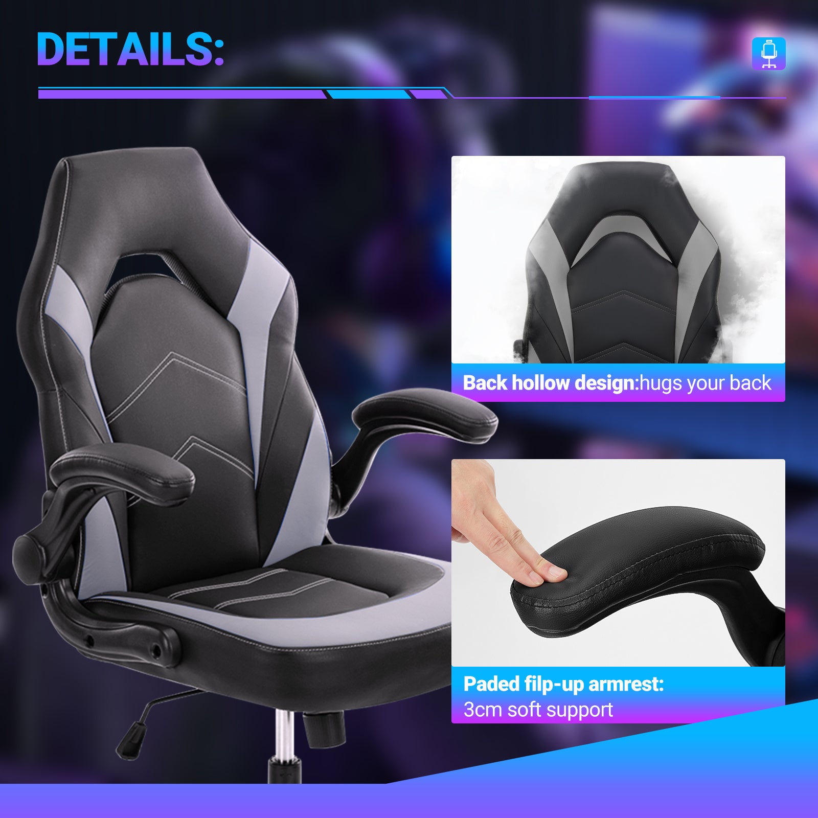 PU Leather Ergonomic Gaming Chair
