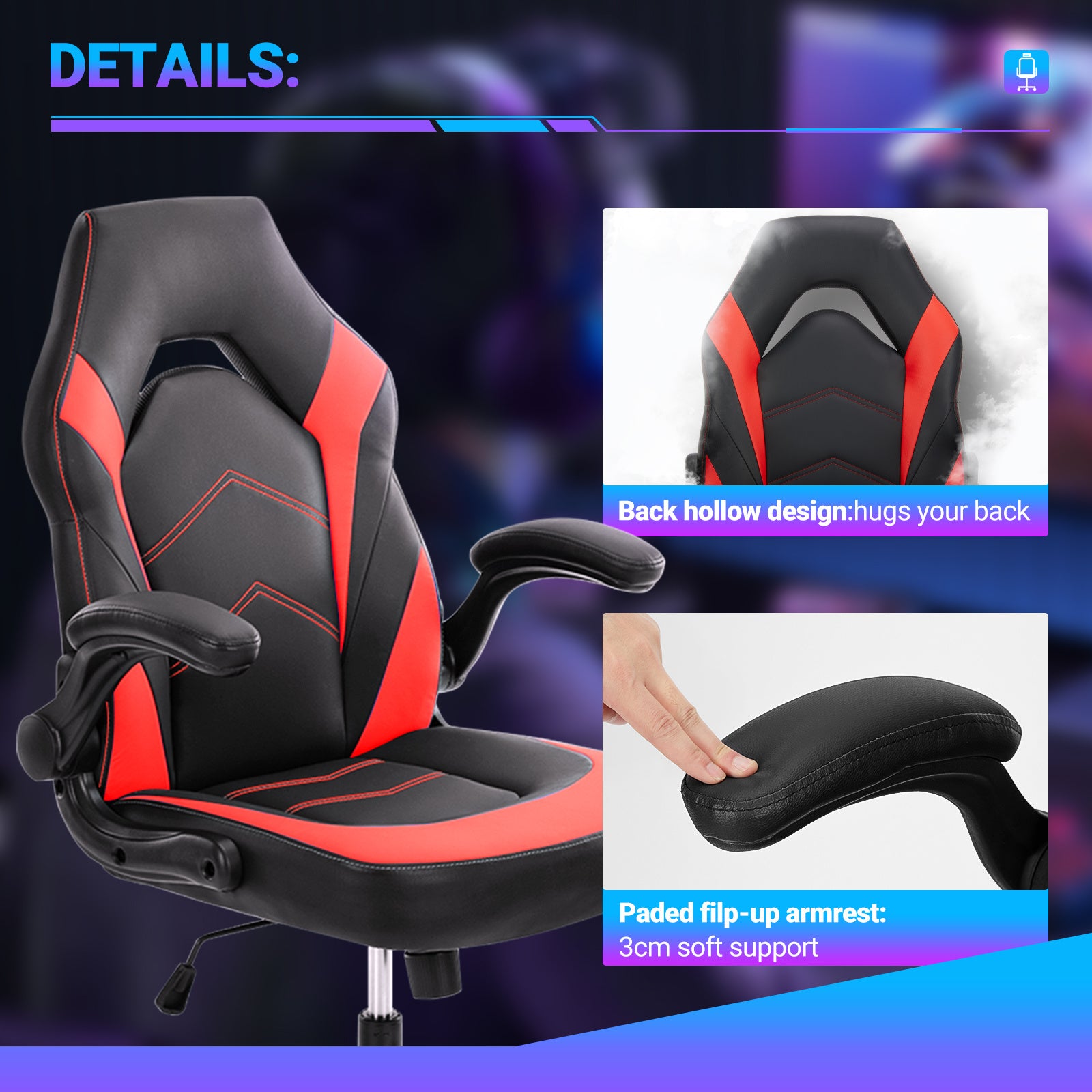 PU Leather Ergonomic Gaming Chair
